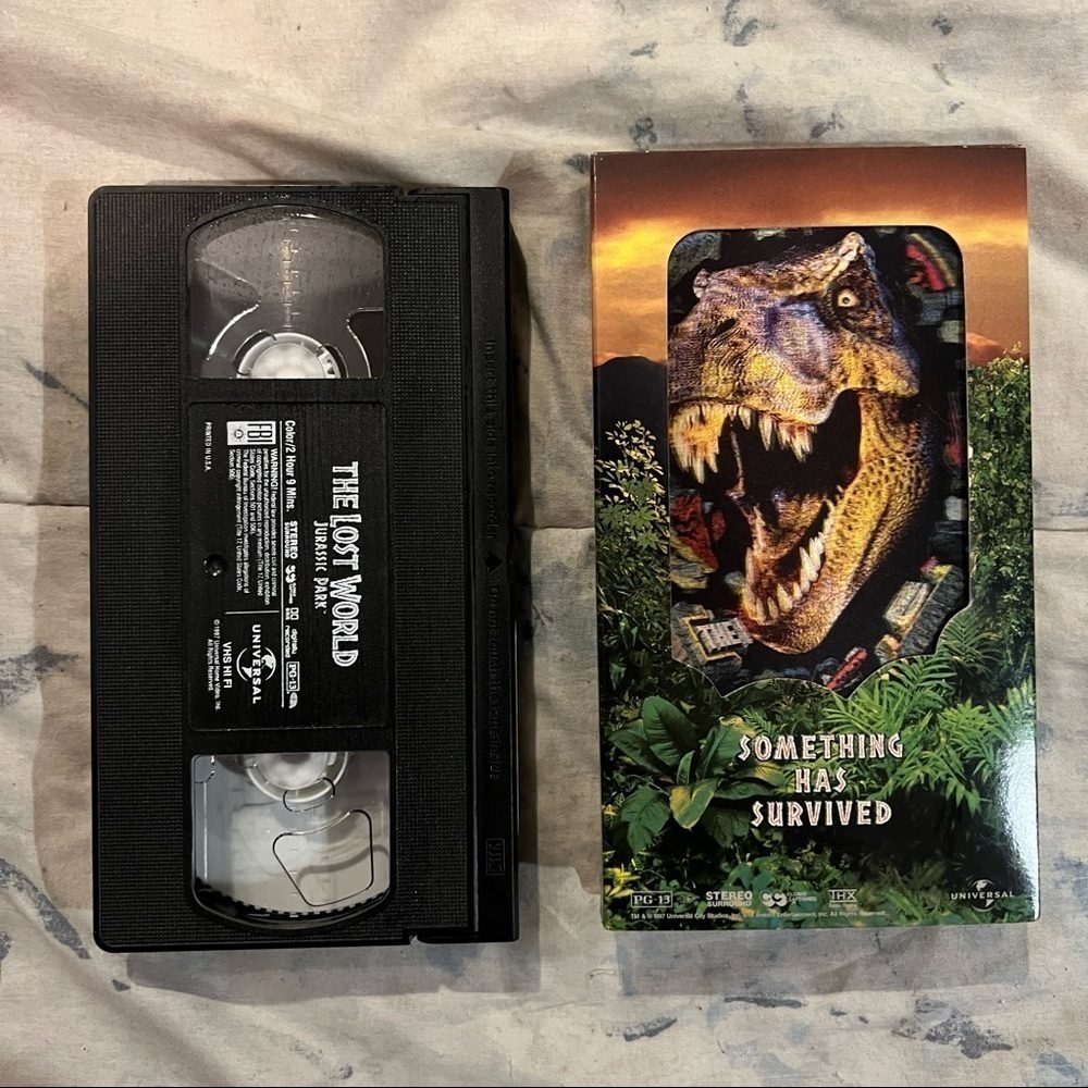 Jurassic Park: The Lost World VHS (1997) Retro 3D Cover